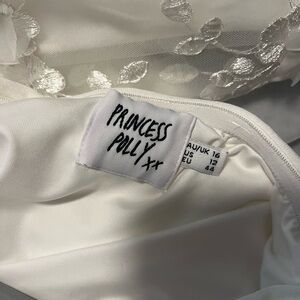 Princess Polly long white off the shoulder dress